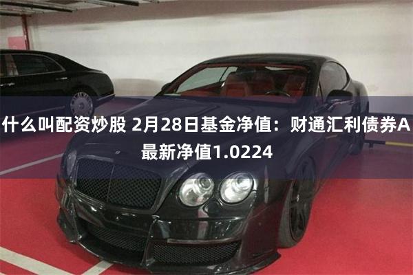 什么叫配资炒股 2月28日基金净值：财通汇利债券A最新净值1.0224